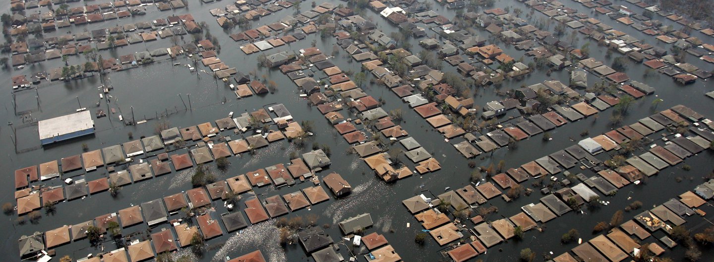 Hurricane Katrina Flooded Houses St Bernard Parish